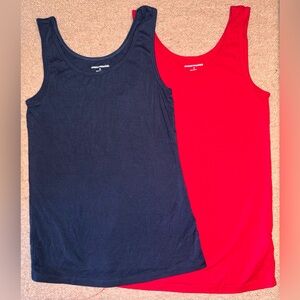 Amazon Essentials size medium Red and blue Tank Tops bundle